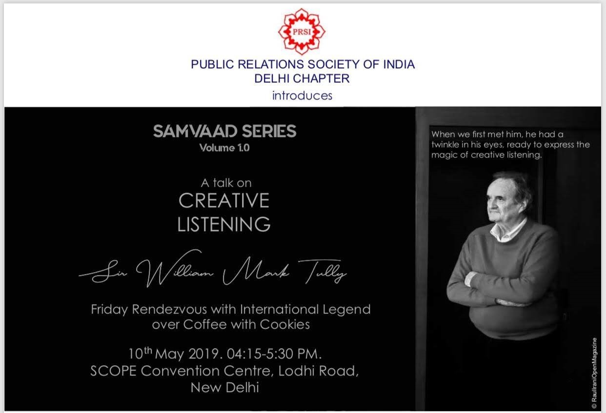 Launch of Sanvad Series by Padma Shree Mark Tully